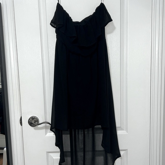 BLACK FOREVER 21 HIGH LOW TUBE DRESS - Picture 1 of 3